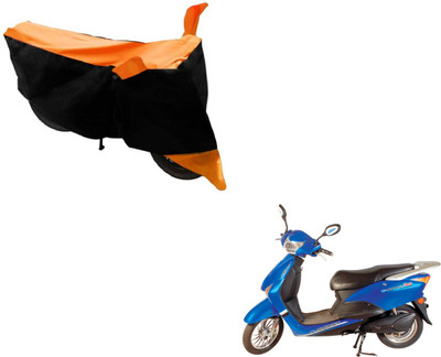 Flipkart SmartBuy Two Wheeler Cover for Hero(E Scoot, Black, Orange)