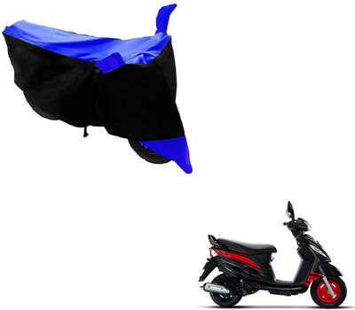 MOCKHE Two Wheeler Cover for Mahindra(Rodeo, Black, Blue)