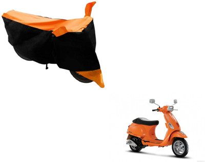 MOCKHE Two Wheeler Cover for Universal For Bike(Vespa SXL, Black, Orange)