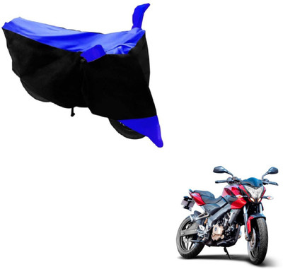 MOCKHE Two Wheeler Cover for Bajaj(Pulsar 200 NS DTS-i, Black, Blue)