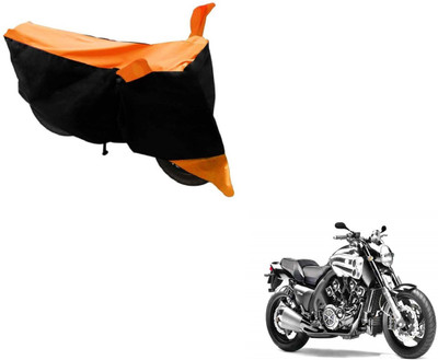 MOCKHE Two Wheeler Cover for Yamaha(VMAX, Black, Orange)