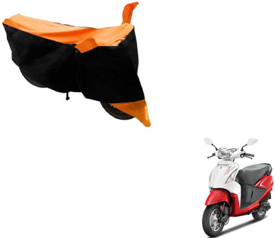 MOCKHE Two Wheeler Cover for Hero(Pleasure, Black, Orange)