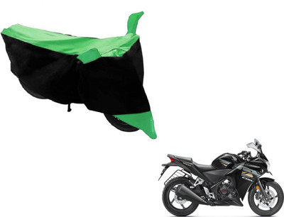 MOCKHE Two Wheeler Cover for Honda(CBR 250R, Black, Green)