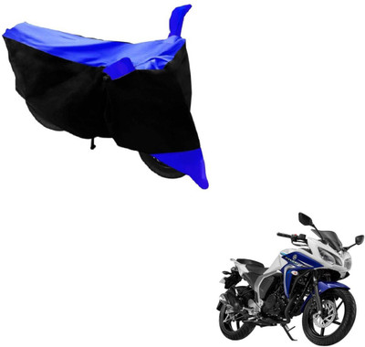 MOCKHE Two Wheeler Cover for Yamaha(Fazer, Black, Blue)