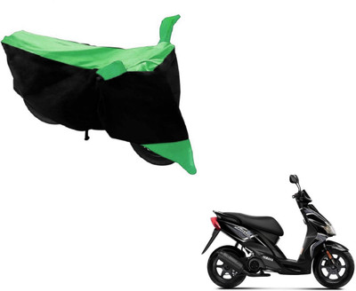 MOCKHE Two Wheeler Cover for Yamaha(Jog R, Black, Green)