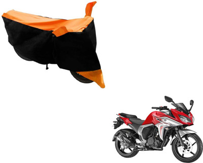 Amanzo Two Wheeler Cover for Yamaha(Fazer, Black, Orange)