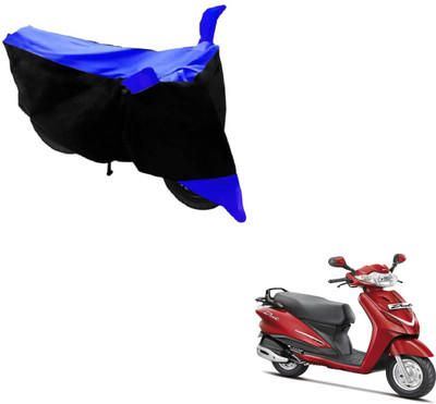 MOCKHE Two Wheeler Cover for Hero(Duet, Black, Blue)