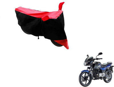 MOCKHE Two Wheeler Cover for Bajaj(Pulsar 150 DTS-i, Black, Red)