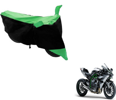Amanzo Two Wheeler Cover for Kawasaki(Ninja 1000, Black, Green)