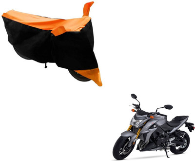 NIKS Two Wheeler Cover for Suzuki(GSX, Black, Orange)