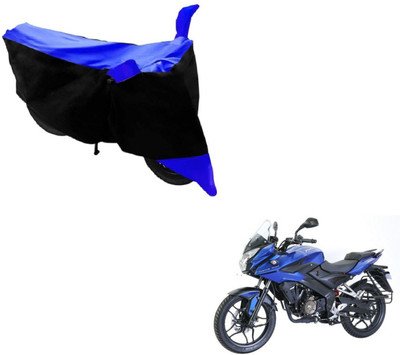 MOCKHE Two Wheeler Cover for Bajaj(Pulsar AS 150, Black, Blue)