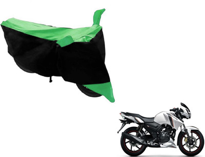 Amanzo Two Wheeler Cover for TVS(Apache RTR 180, Black, Green)