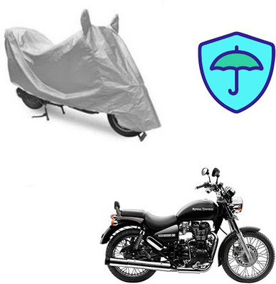 Atulit enterprises Waterproof Two Wheeler Cover for Royal Enfield(Thunderbird 500, Silver)