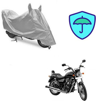 Atulit enterprises Waterproof Two Wheeler Cover for Royal Enfield(Thunderbird 350, Silver)
