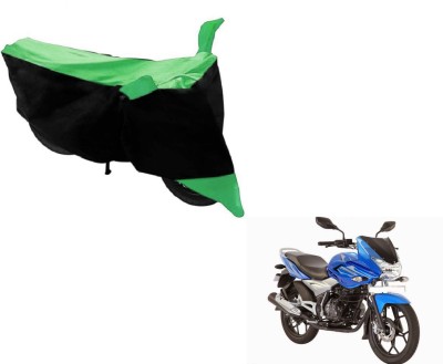 Amanzo Two Wheeler Cover for Bajaj(Discover 150 f, Black, Green)