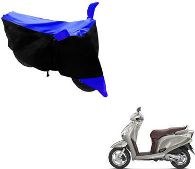 MOCKHE Two Wheeler Cover for Honda(Aviator, Black, Blue)