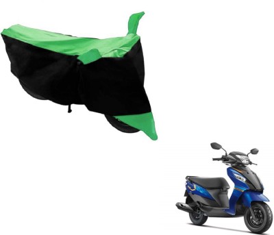 NIKS Two Wheeler Cover for Suzuki(Let's, Black, Green)