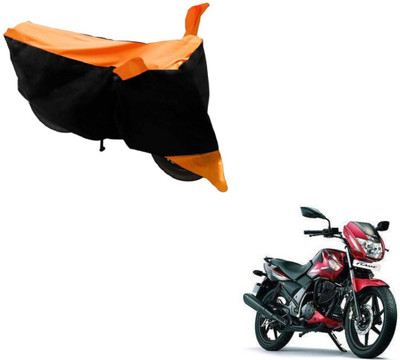 MOCKHE Two Wheeler Cover for TVS(Flame SR125, Black, Orange)