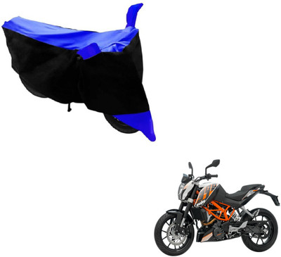 MOCKHE Two Wheeler Cover for KTM(Duke 390, Black, Blue)