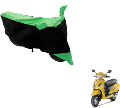 Amanzo Two Wheeler Cover for Honda(Activa 5G, Black, Green)