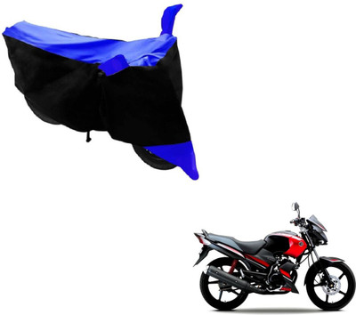 MOCKHE Two Wheeler Cover for Yamaha(Gladiator, Black, Blue)