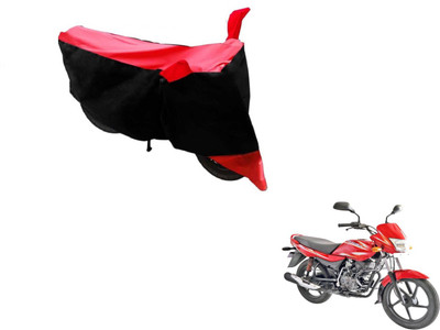 MOCKHE Two Wheeler Cover for Bajaj(Platina 100 DTS-i, Black, Red)