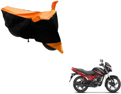MOCKHE Two Wheeler Cover for Hero(Glamour, Black, Orange)