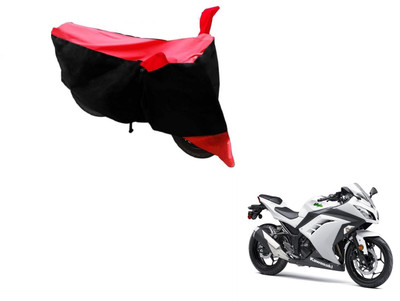 Flipkart SmartBuy Two Wheeler Cover for Kawasaki(Ninja 300, Black, Red)