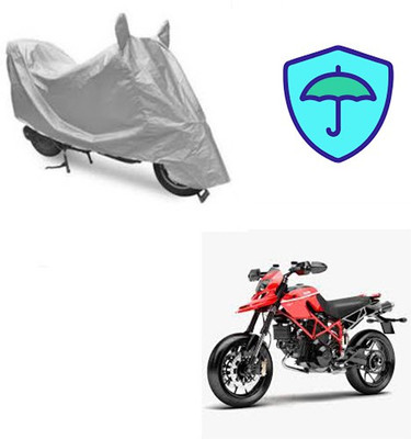 RPSENTTERPR Waterproof Two Wheeler Cover for Ducati(Hypermotard, Silver)