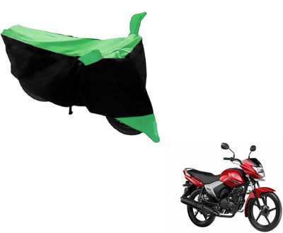 MOCKHE Two Wheeler Cover for Yamaha(Saluto, Black, Green)