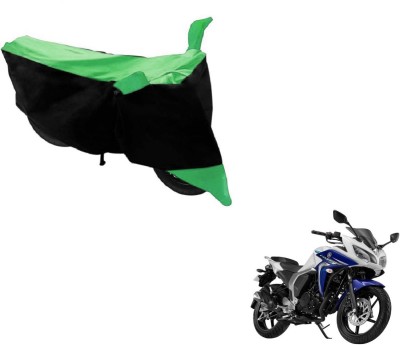 MOCKHE Two Wheeler Cover for Yamaha(Fazer, Black, Green)