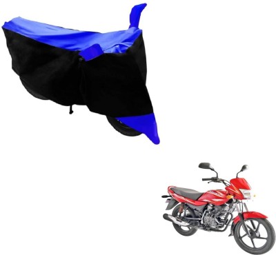 Amanzo Two Wheeler Cover for Bajaj(Platina 100 DTS-i, Black, Blue)