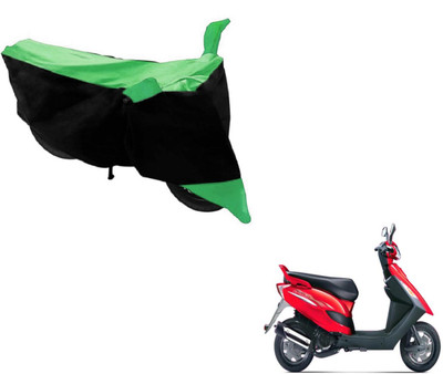 MOCKHE Two Wheeler Cover for Bajaj(Black, Green)