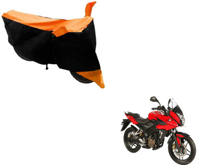 NIKS Two Wheeler Cover for Bajaj(Pulsar, Black, Orange)