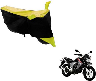 NIKS Two Wheeler Cover for Honda(Unicorn Dazzler, Black, Yellow)
