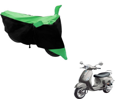 NIKS Two Wheeler Cover for Universal For Bike(Vespa VXL, Black, Green)