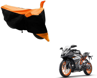 MOCKHE Two Wheeler Cover for KTM(RC 390, Black, Orange)