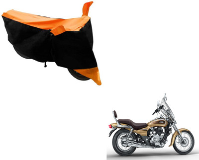 MOCKHE Two Wheeler Cover for Bajaj(Avenger, Black, Orange)