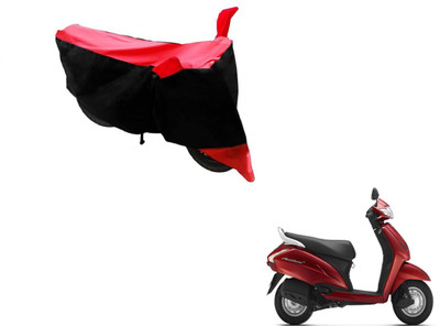 MOCKHE Two Wheeler Cover for Honda(Activa 125, Black, Red)