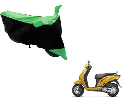 MOCKHE Two Wheeler Cover for Honda(Activa i, Black, Green)