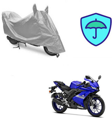 RPSENTTERPR Waterproof Two Wheeler Cover for Yamaha(R15 V3, Silver)