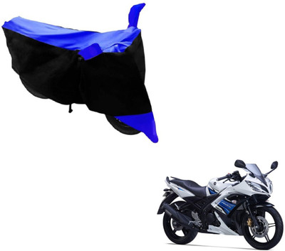 MOCKHE Two Wheeler Cover for Yamaha(YZF R15 S, Black, Blue)