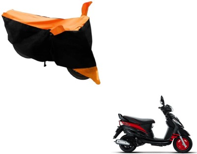 Amanzo Two Wheeler Cover for Mahindra(Rodeo, Black, Orange)