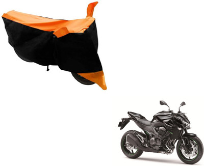 MOCKHE Two Wheeler Cover for Kawasaki(Z800, Black, Orange)