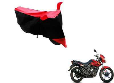 NIKS Two Wheeler Cover for TVS(Flame DS 125, Black, Red)