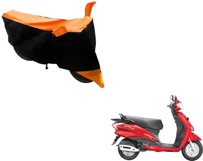 MOCKHE Two Wheeler Cover for Hero(Moto Corp Duet, Black, Orange)