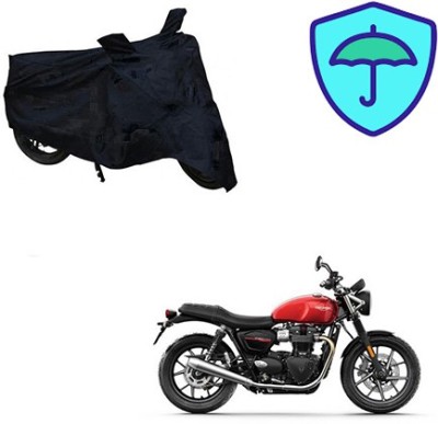 Feel heaven Two Wheeler Cover for Triumph(Twin spark, Black)