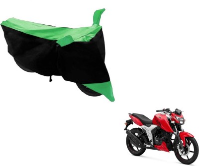 Amanzo Two Wheeler Cover for TVS(Apache RTR 160, Black, Green)