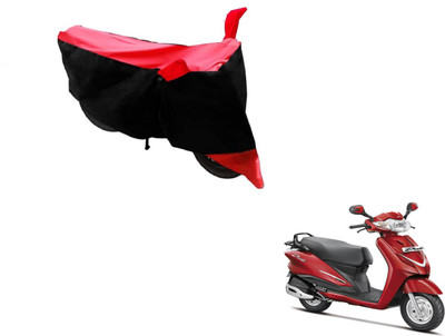 MOCKHE Two Wheeler Cover for Hero(Duet, Black, Red)