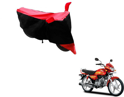 MOCKHE Two Wheeler Cover for Hero(CD deluxe, Black, Red)